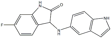 6-fluoro-3-(1H-indol-5-ylamino)-2,3-dihydro-1H-indol-2-one Struktur