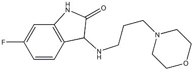 6-fluoro-3-{[3-(morpholin-4-yl)propyl]amino}-2,3-dihydro-1H-indol-2-one Struktur