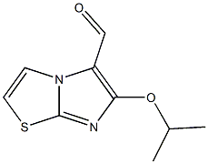 6-isopropoxyimidazo[2,1-b][1,3]thiazole-5-carbaldehyde Struktur