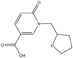 6-oxo-1-(tetrahydrofuran-2-ylmethyl)-1,6-dihydropyridine-3-carboxylic acid Struktur