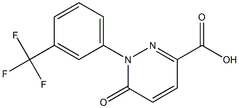 6-oxo-1-[3-(trifluoromethyl)phenyl]-1,6-dihydropyridazine-3-carboxylic acid Struktur