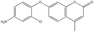 7-(4-amino-2-chlorophenoxy)-4-methyl-2H-chromen-2-one Struktur