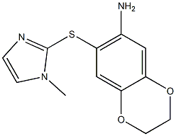 7-[(1-methyl-1H-imidazol-2-yl)sulfanyl]-2,3-dihydro-1,4-benzodioxin-6-amine Struktur