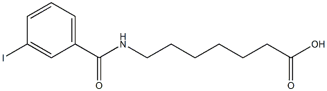 7-[(3-iodophenyl)formamido]heptanoic acid Struktur