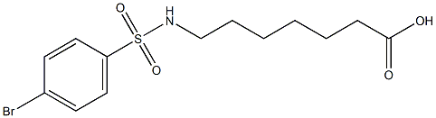 7-[(4-bromobenzene)sulfonamido]heptanoic acid Struktur