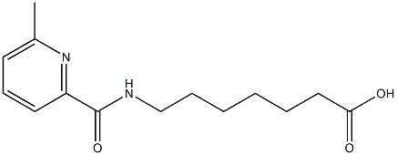 7-{[(6-methylpyridin-2-yl)carbonyl]amino}heptanoic acid Struktur