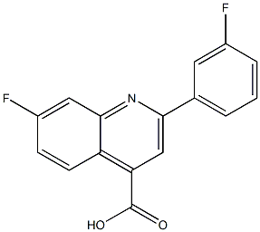 7-fluoro-2-(3-fluorophenyl)quinoline-4-carboxylic acid Struktur