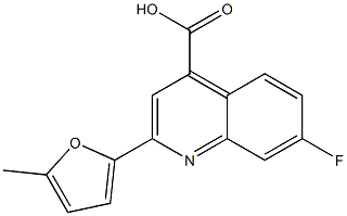 7-fluoro-2-(5-methylfuran-2-yl)quinoline-4-carboxylic acid Struktur