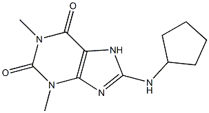 8-(cyclopentylamino)-1,3-dimethyl-2,3,6,7-tetrahydro-1H-purine-2,6-dione Struktur