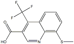 8-(methylthio)-4-(trifluoromethyl)quinoline-3-carboxylic acid Struktur