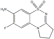 8-fluoro-2,3-dihydro-1H-pyrrolo[2,1-c][1,2,4]benzothiadiazin-7-amine 5,5-dioxide Struktur