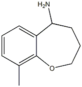 9-methyl-2,3,4,5-tetrahydro-1-benzoxepin-5-amine Struktur