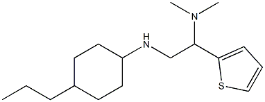 dimethyl({2-[(4-propylcyclohexyl)amino]-1-(thiophen-2-yl)ethyl})amine Struktur