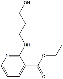 ethyl 2-[(3-hydroxypropyl)amino]pyridine-3-carboxylate Struktur