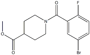 methyl 1-(5-bromo-2-fluorobenzoyl)piperidine-4-carboxylate Struktur