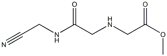 methyl 2-({[(cyanomethyl)carbamoyl]methyl}amino)acetate Struktur