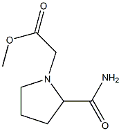 methyl 2-(2-carbamoylpyrrolidin-1-yl)acetate Struktur