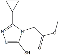 methyl 2-(3-cyclopropyl-5-sulfanyl-4H-1,2,4-triazol-4-yl)acetate Struktur