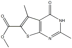 methyl 2,5-dimethyl-4-oxo-3H,4H-thieno[2,3-d]pyrimidine-6-carboxylate Struktur