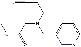 methyl 2-[(2-cyanoethyl)(pyridin-3-ylmethyl)amino]acetate Struktur