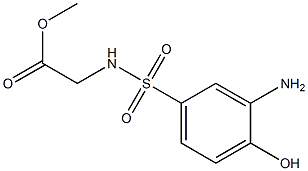 methyl 2-[(3-amino-4-hydroxybenzene)sulfonamido]acetate Struktur