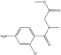 methyl 2-[(4-amino-2-chlorophenyl)-N-methylformamido]acetate Struktur