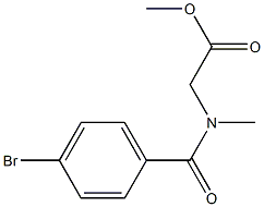 methyl 2-[(4-bromophenyl)-N-methylformamido]acetate Struktur