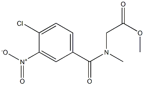 methyl 2-[(4-chloro-3-nitrophenyl)-N-methylformamido]acetate Struktur