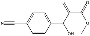 methyl 2-[(4-cyanophenyl)(hydroxy)methyl]prop-2-enoate Struktur