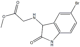 methyl 2-[(5-bromo-2-oxo-2,3-dihydro-1H-indol-3-yl)amino]acetate Struktur