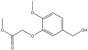 methyl 2-[5-(hydroxymethyl)-2-methoxyphenoxy]acetate Struktur