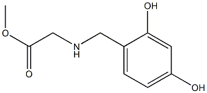 methyl 2-{[(2,4-dihydroxyphenyl)methyl]amino}acetate Struktur