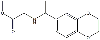 methyl 2-{[1-(2,3-dihydro-1,4-benzodioxin-6-yl)ethyl]amino}acetate Struktur