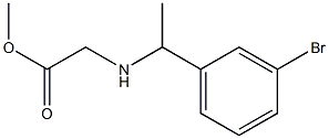 methyl 2-{[1-(3-bromophenyl)ethyl]amino}acetate Struktur