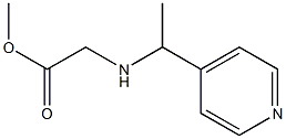 methyl 2-{[1-(pyridin-4-yl)ethyl]amino}acetate Struktur