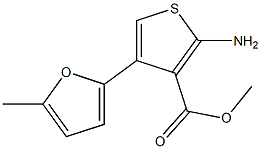 methyl 2-amino-4-(5-methylfuran-2-yl)thiophene-3-carboxylate Struktur