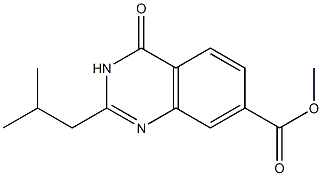 methyl 2-isobutyl-4-oxo-3,4-dihydroquinazoline-7-carboxylate Struktur