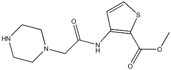 methyl 3-[2-(piperazin-1-yl)acetamido]thiophene-2-carboxylate Struktur