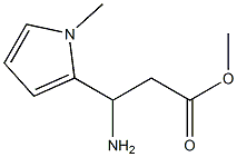 methyl 3-amino-3-(1-methyl-1H-pyrrol-2-yl)propanoate Struktur