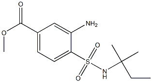 methyl 3-amino-4-[(2-methylbutan-2-yl)sulfamoyl]benzoate Struktur