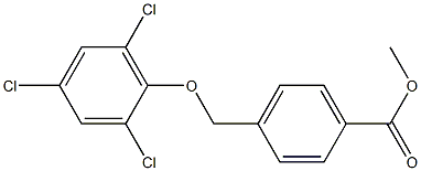 methyl 4-(2,4,6-trichlorophenoxymethyl)benzoate Struktur