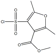 methyl 4-(chlorosulfonyl)-2,5-dimethylfuran-3-carboxylate Struktur