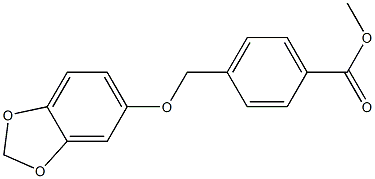 methyl 4-[(2H-1,3-benzodioxol-5-yloxy)methyl]benzoate Struktur