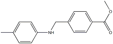 methyl 4-{[(4-methylphenyl)amino]methyl}benzoate Struktur