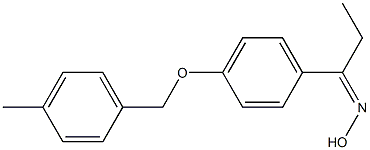 N-(1-{4-[(4-methylphenyl)methoxy]phenyl}propylidene)hydroxylamine Struktur