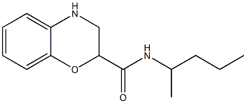 N-(1-methylbutyl)-3,4-dihydro-2H-1,4-benzoxazine-2-carboxamide Struktur