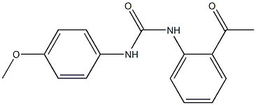 N-(2-acetylphenyl)-N'-(4-methoxyphenyl)urea Struktur