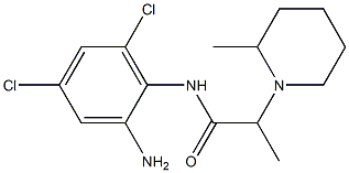 N-(2-amino-4,6-dichlorophenyl)-2-(2-methylpiperidin-1-yl)propanamide Struktur