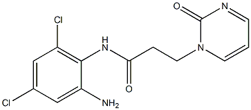 N-(2-amino-4,6-dichlorophenyl)-3-(2-oxo-1,2-dihydropyrimidin-1-yl)propanamide Struktur