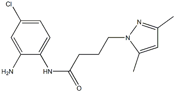 N-(2-amino-4-chlorophenyl)-4-(3,5-dimethyl-1H-pyrazol-1-yl)butanamide Struktur